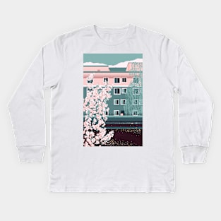 Spring Rain Kids Long Sleeve T-Shirt